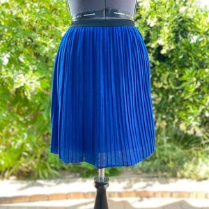 Blue pleated skirt
